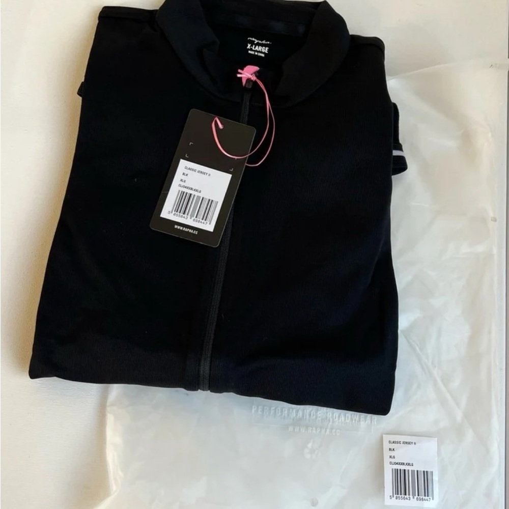 NWT NEW Rapha Classic Jersey II Short Sleeve XL Black XLarge